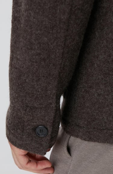  Network Erkek Kahverengi Örme Yün Ceket