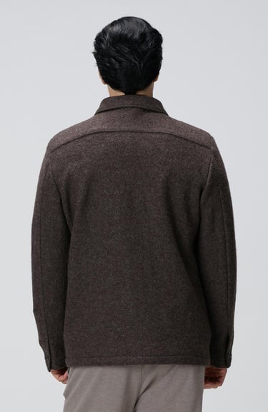  Network Erkek Kahverengi Örme Yün Ceket