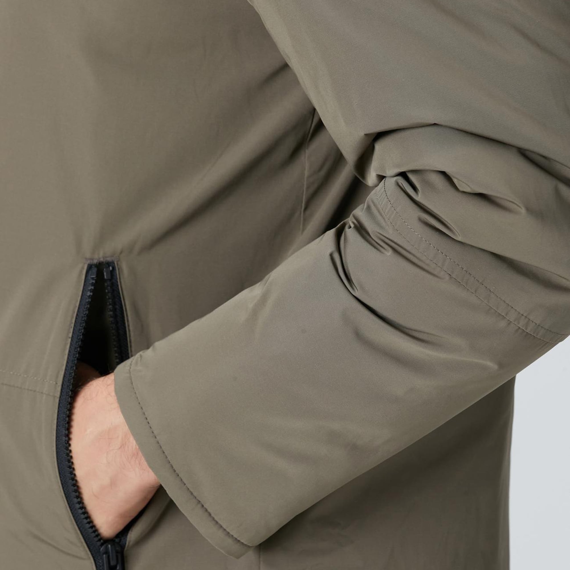 Network Erkek Haki Dik Yaka Çift Taraflı Mont