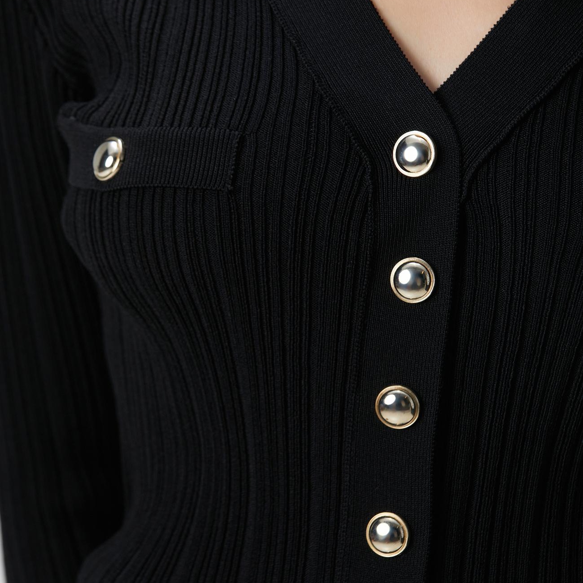 Network Kadın Siyah Crop Triko Hırka