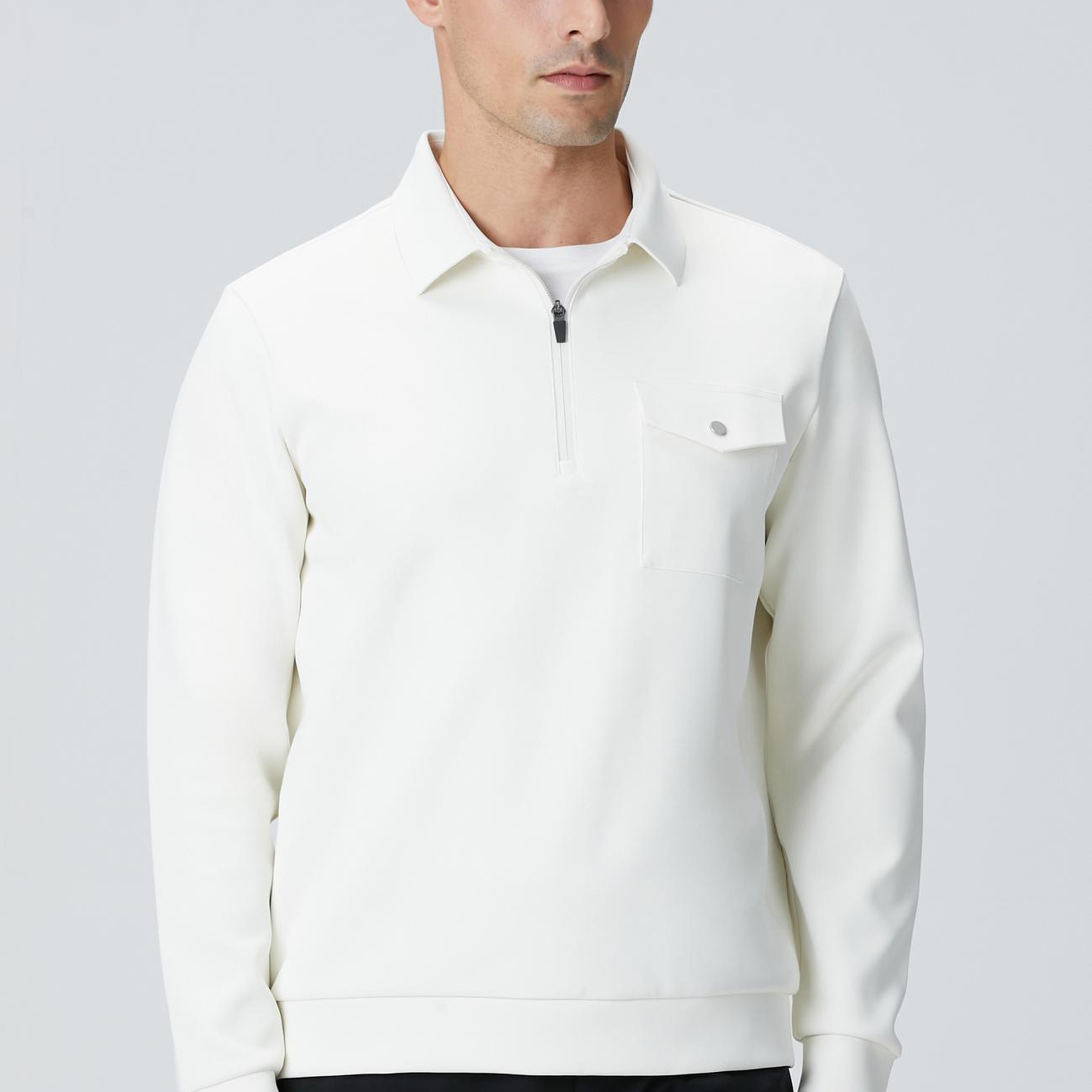 Network Erkek N-Tech Kırık Beyaz Sweatshirt