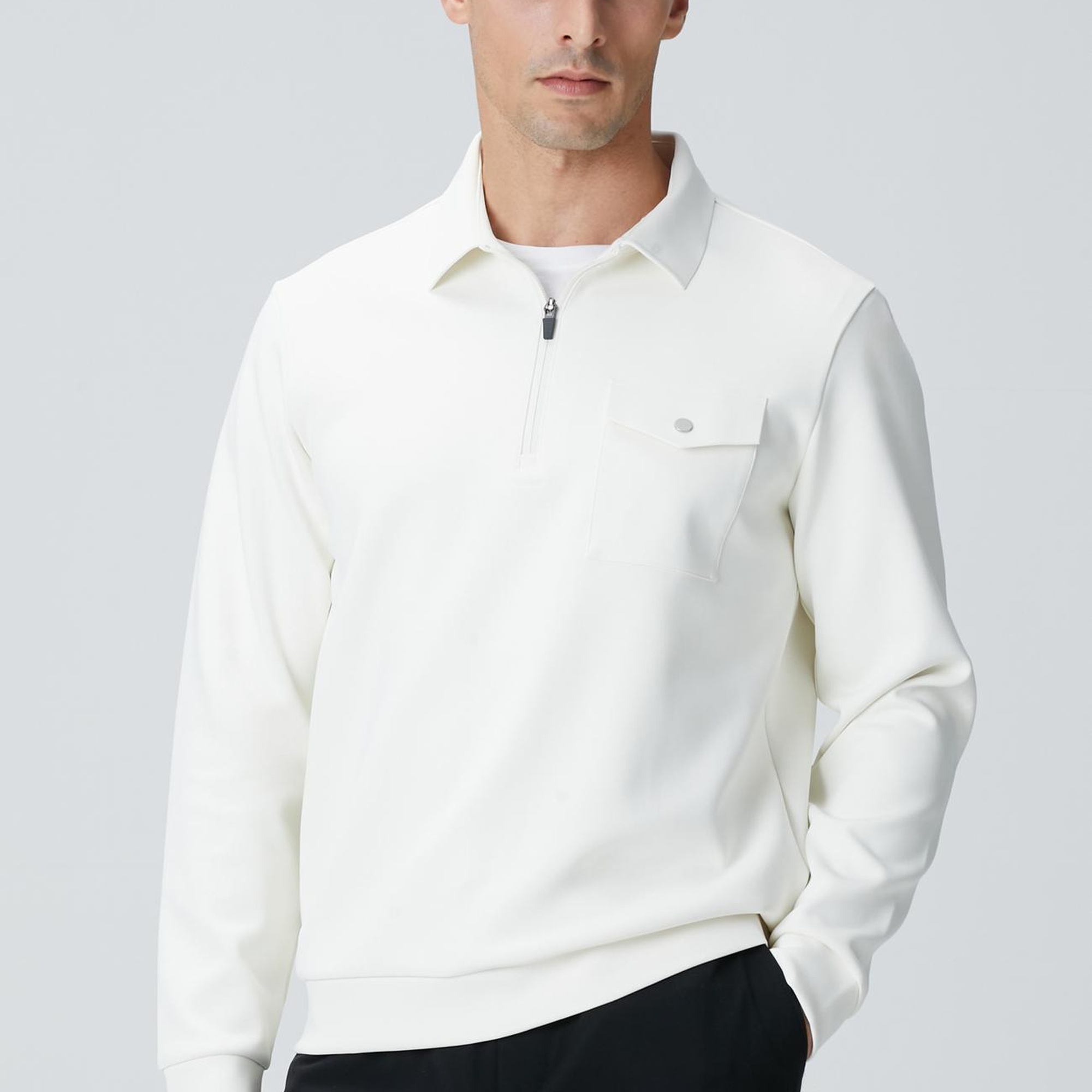 Network Erkek N-Tech Kırık Beyaz Sweatshirt