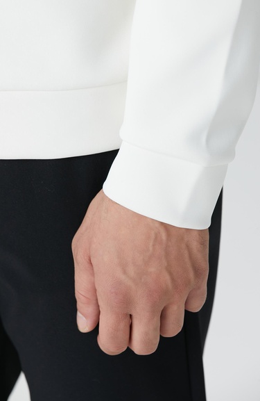  Network Erkek N-Tech Kırık Beyaz Sweatshirt