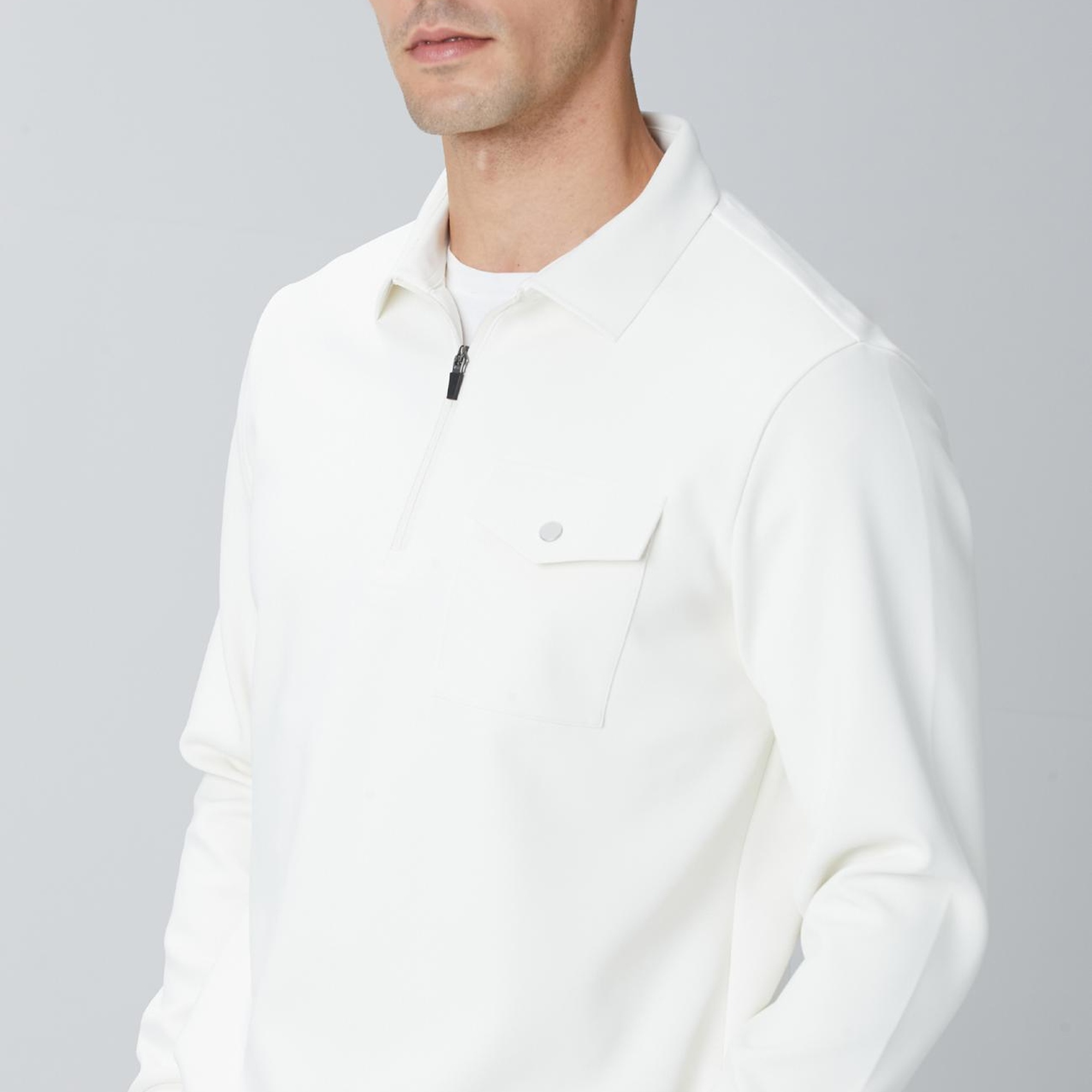 Network Erkek N-Tech Kırık Beyaz Sweatshirt