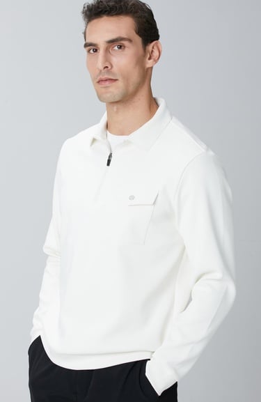  Network Erkek N-Tech Kırık Beyaz Sweatshirt