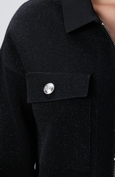  Network Kadın Siyah Simli Triko Ceket