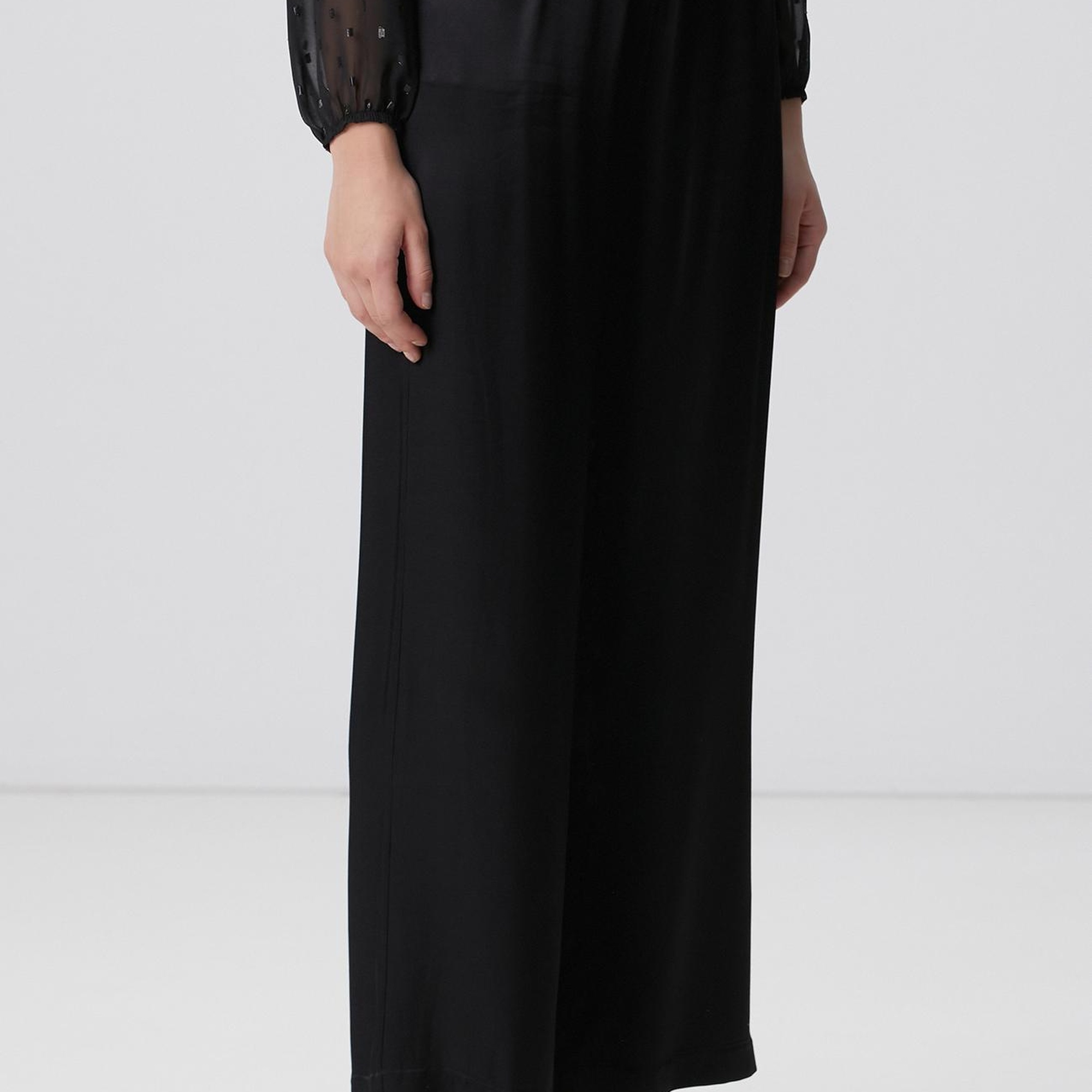 Network Kadın Siyah Pantolon