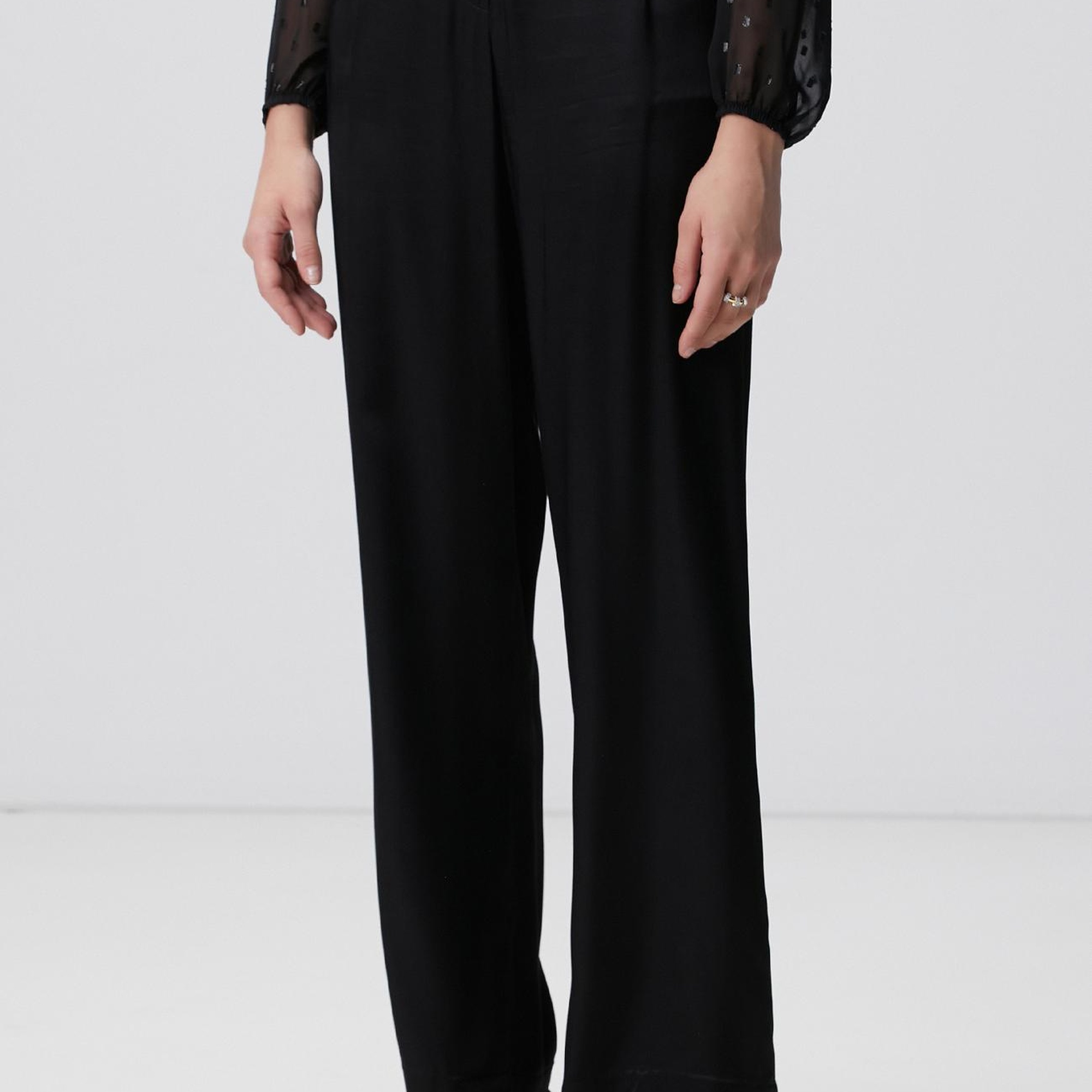 Network Kadın Siyah Pantolon