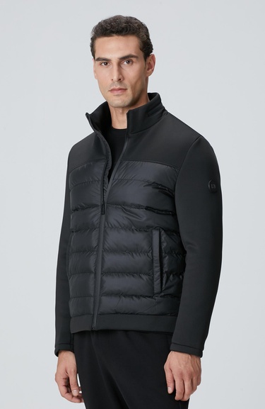  Network Erkek Siyah Scuba Garnili Kapitoneli Mont