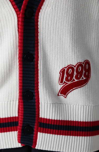  Network Kadın Beyaz Patchli Renkli Ribanalı Hırka