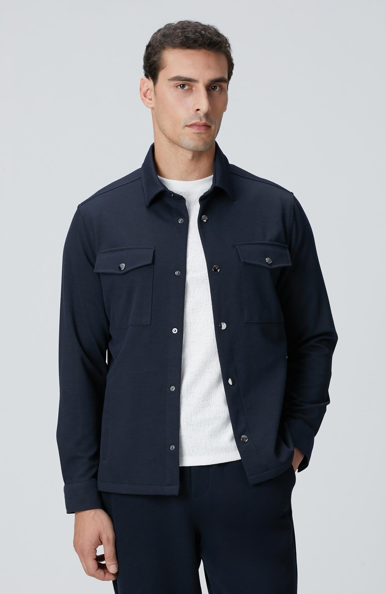  Network Erkek Lacivert Dış Gömlek