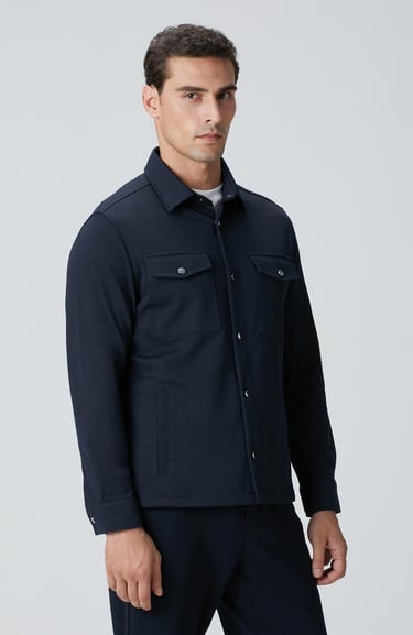  Network Erkek Lacivert Dış Gömlek