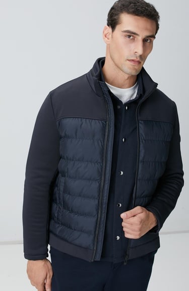  Network Erkek Lacivert Kapitone Mont