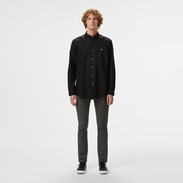  Lacoste Erkek Slim Fit Düğmeli Yaka Siyah Gömlek