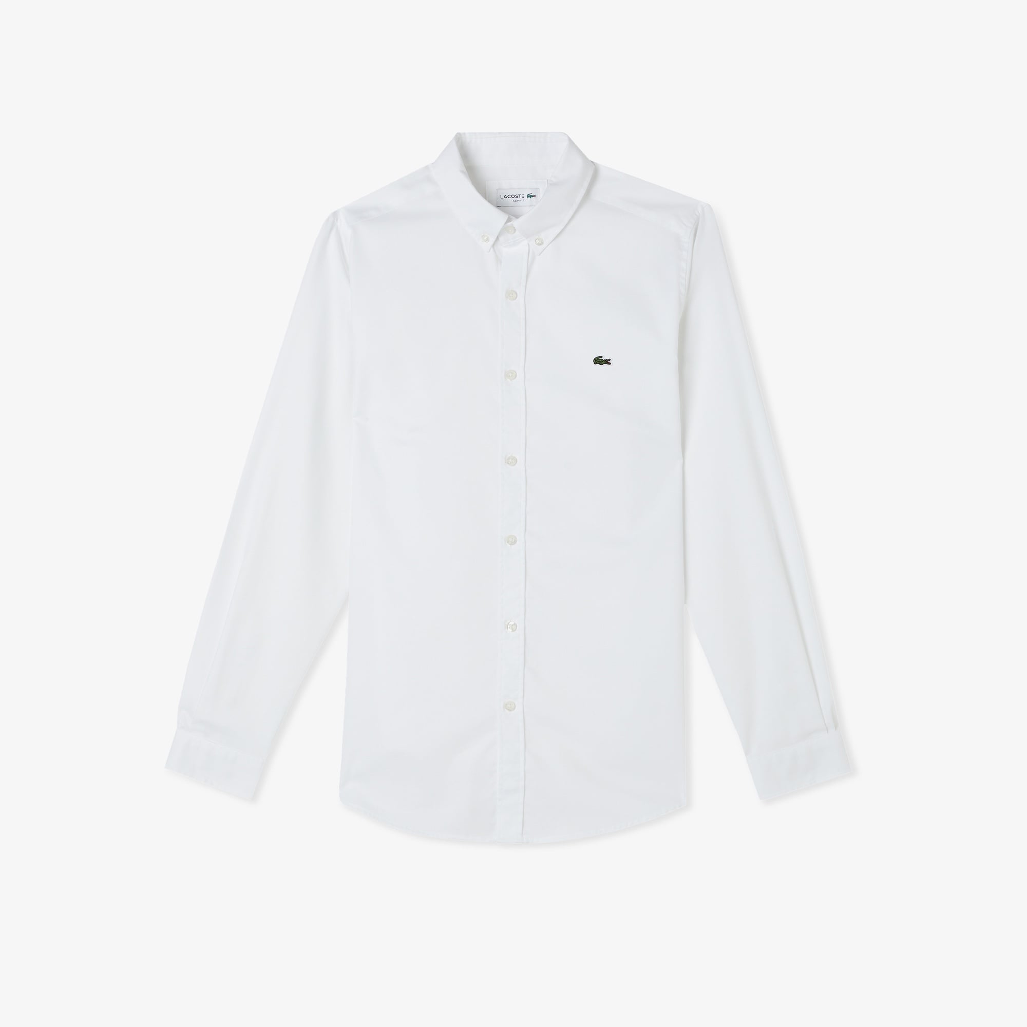 Lacoste Erkek Slim Fit Düğmeli Yaka Beyaz Gömlek