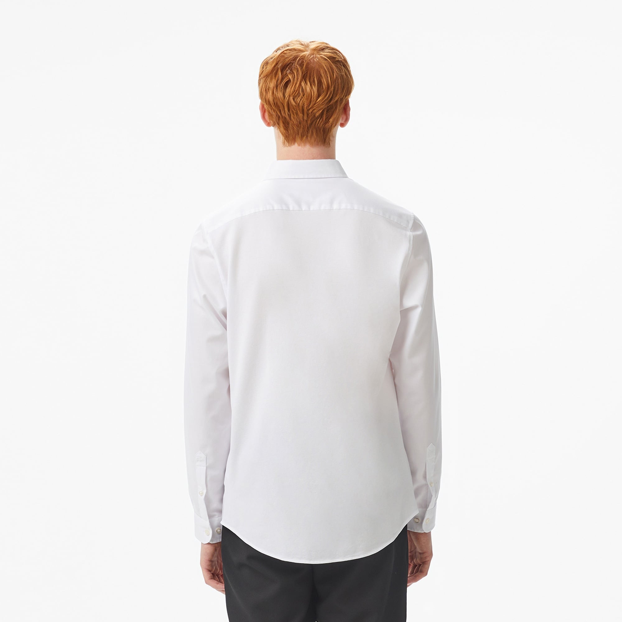 Lacoste Erkek Slim Fit Düğmeli Yaka Beyaz Gömlek