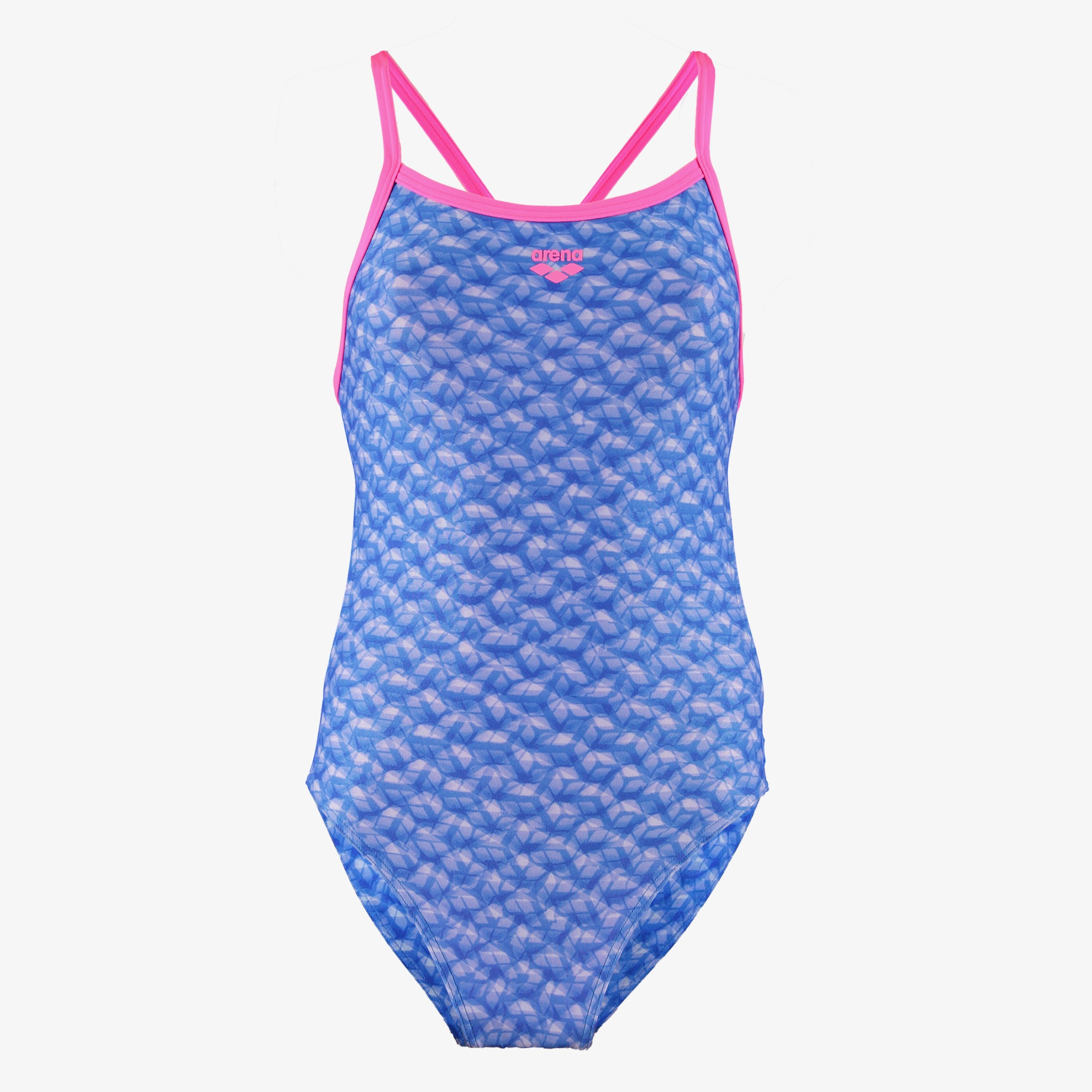 Arena Monogram suit Challenge Back Kadın Mavi Mayo