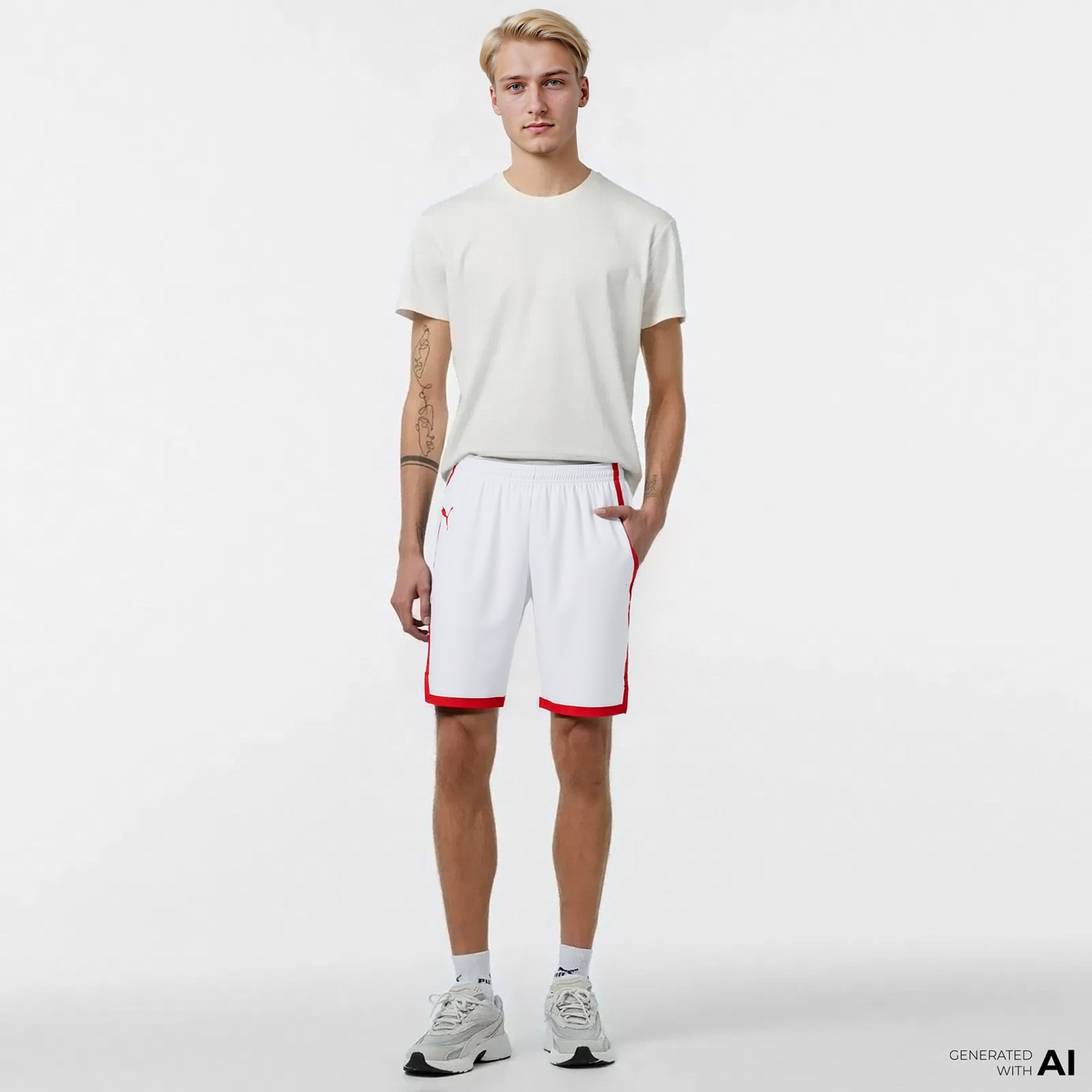  Puma Turkey Game Short Erkek Beyaz Şort