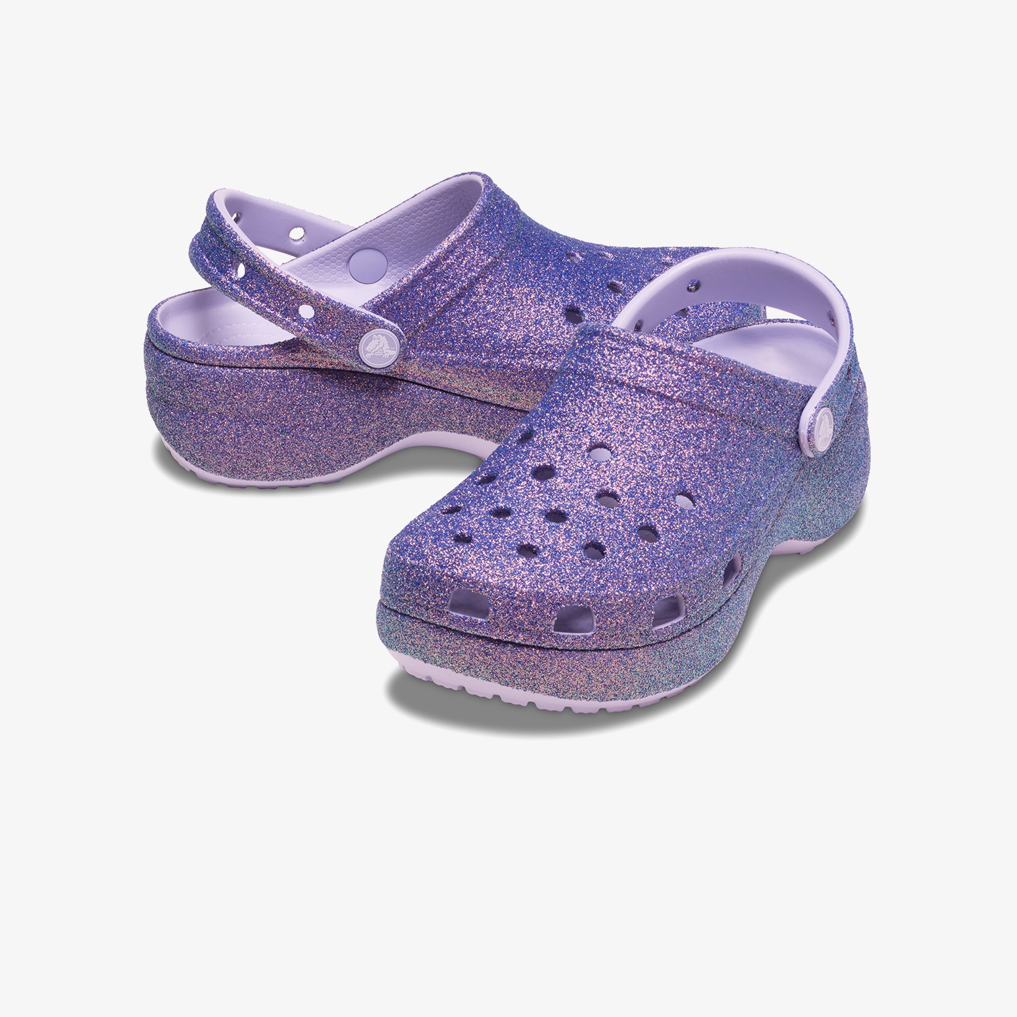 Crocs Platform Irid Glitter Kadın Mor Terlik