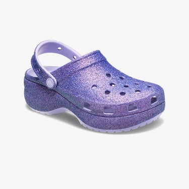  Crocs Platform Irid Glitter Kadın Mor Terlik