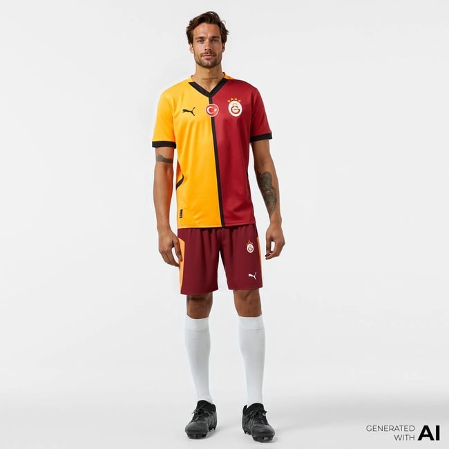  Puma Galatasaray S.K. 25-26 Erkek Kırmızı İç Saha Futbol Şortu