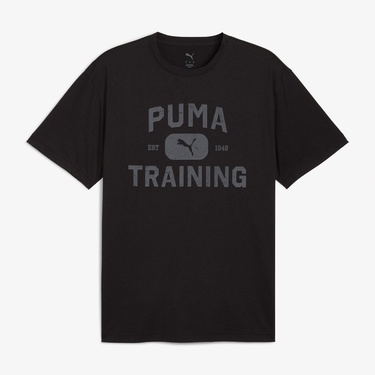  Puma Graphics Train Logo Rlxd T Erkek Siyah Antrenman T-Shirt