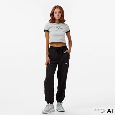  Puma Tad Essential Ft Kadın Siyah Antrenman Eşofman Altı