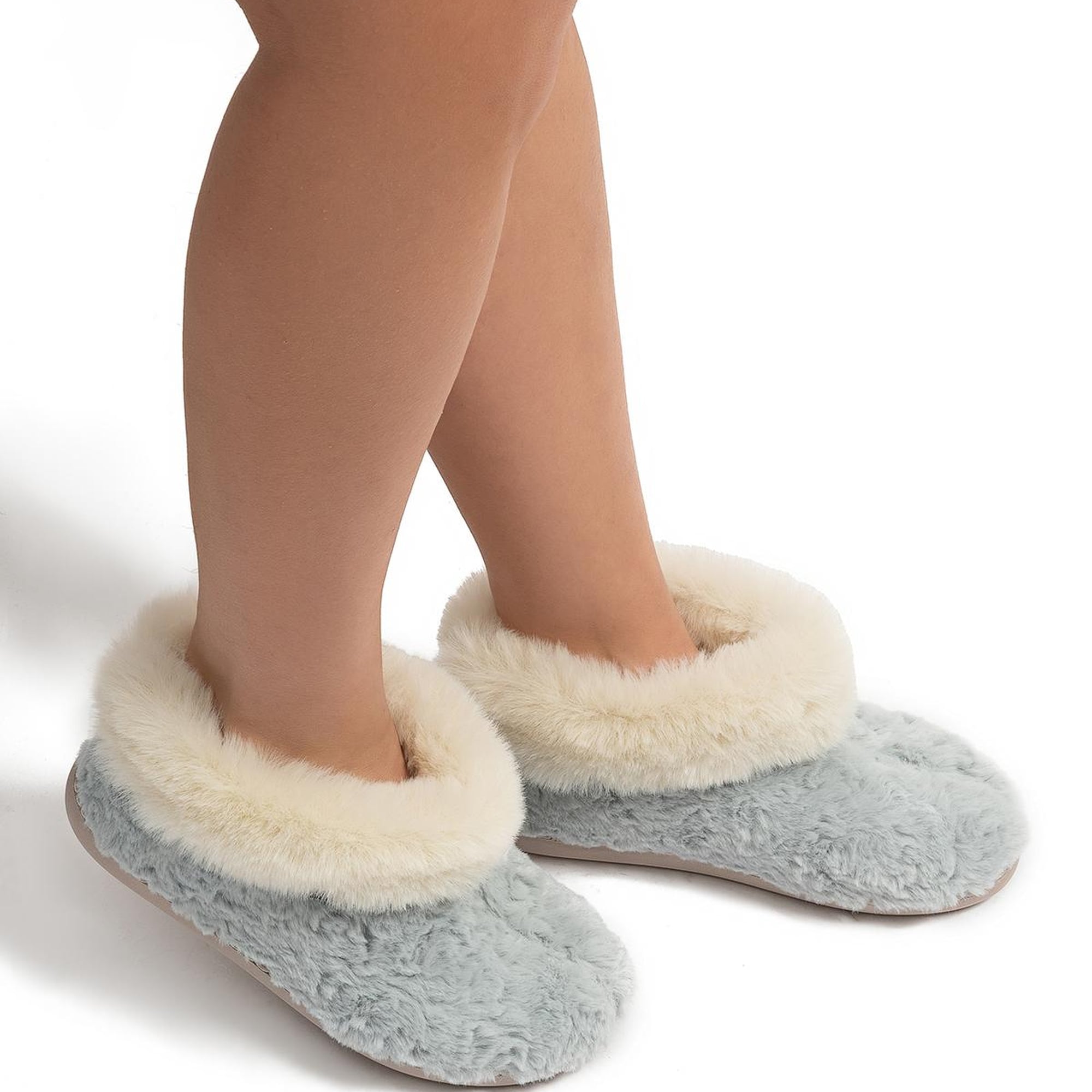 Emily Kadın Kürklü Ev Botu Mavi 37/41