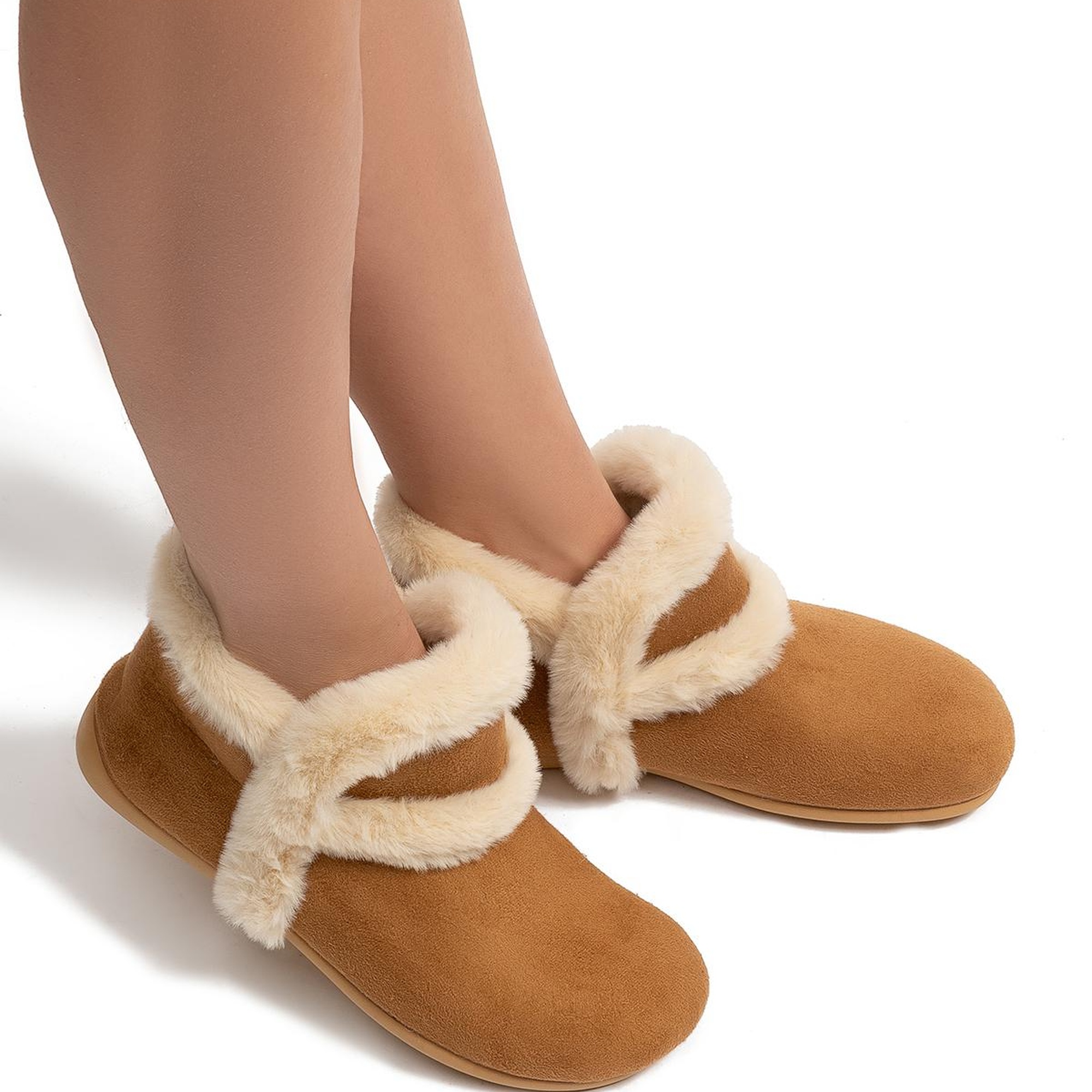 Asia Kadın Kürklü Ev Botu Kahverengi 37/41