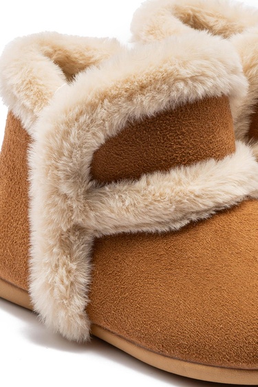  Asia Kadın Kürklü Ev Botu Kahverengi 37/41