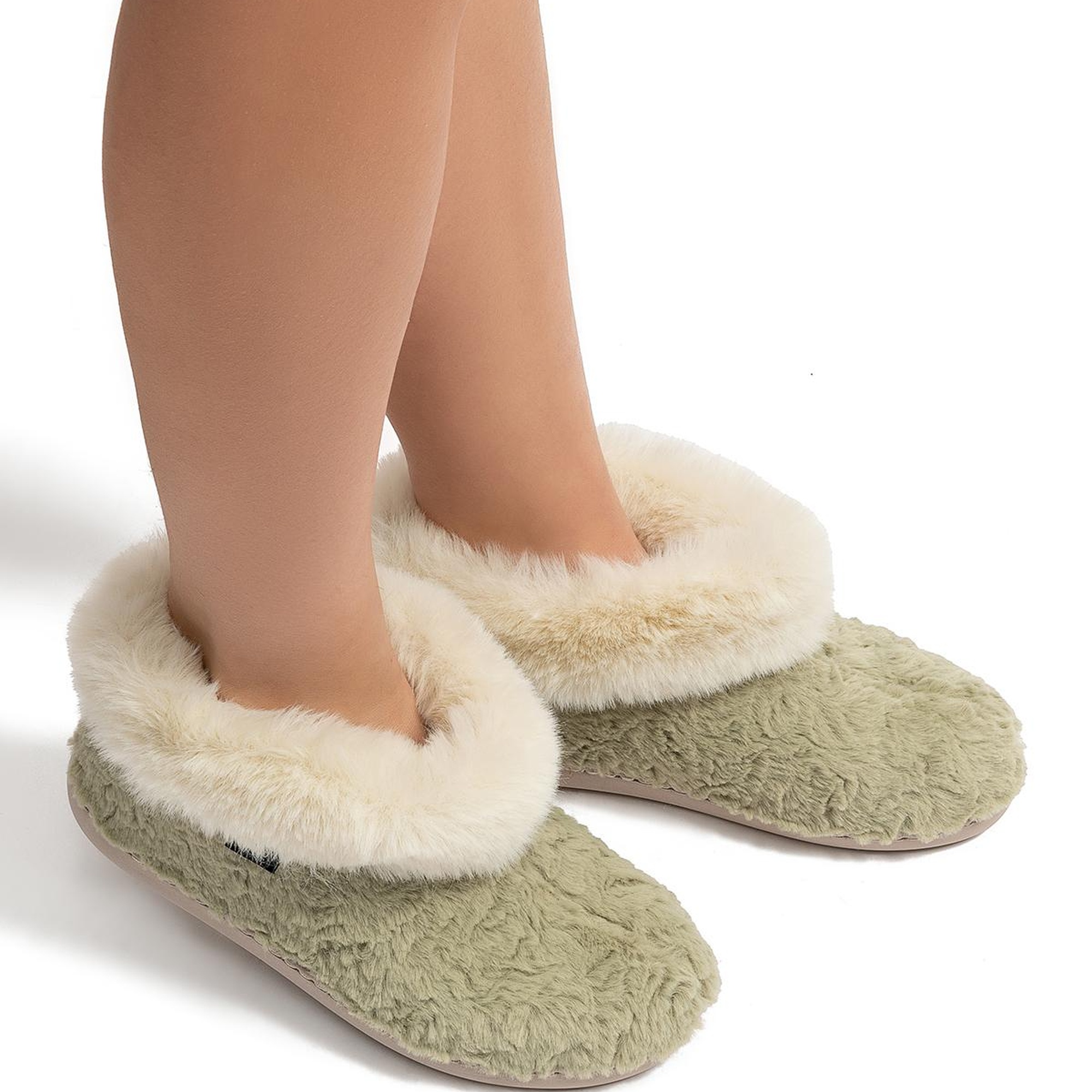 Emily Kadın Kürklü Ev Botu Yeşil 37/41