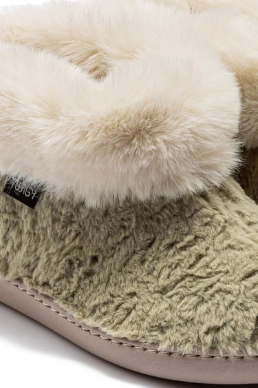  Emily Kadın Kürklü Ev Botu Yeşil 37/41