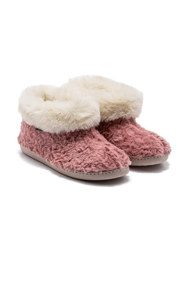  Emily Kadın Kürklü Ev Botu Koyu Pembe 37/41