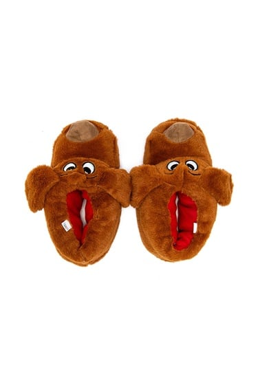  Karamel Kadın, Garson Boy Hayvanlı Panduf Kahverengi 36/41