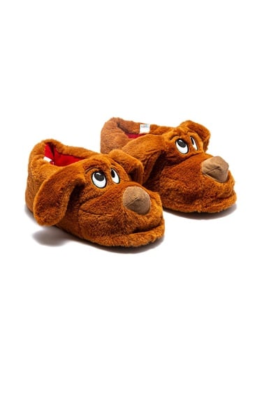  Karamel Kadın, Garson Boy Hayvanlı Panduf Kahverengi 36/41