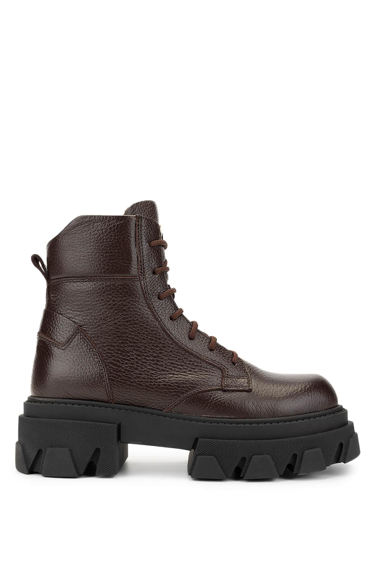  Tamer Tanca Kadın Hakiki Deri Kahverengi Casual Bot