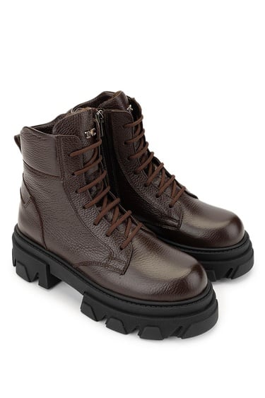  Tamer Tanca Kadın Hakiki Deri Kahverengi Casual Bot