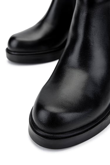  Tamer Tanca Kadın Hakiki Deri Siyah Deri Casual Bot