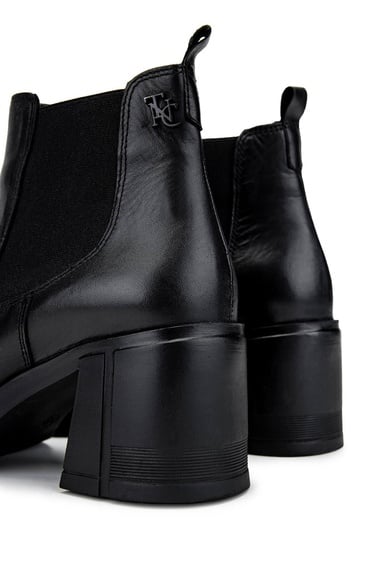  Tamer Tanca Kadın Hakiki Deri Siyah Deri Casual Bot