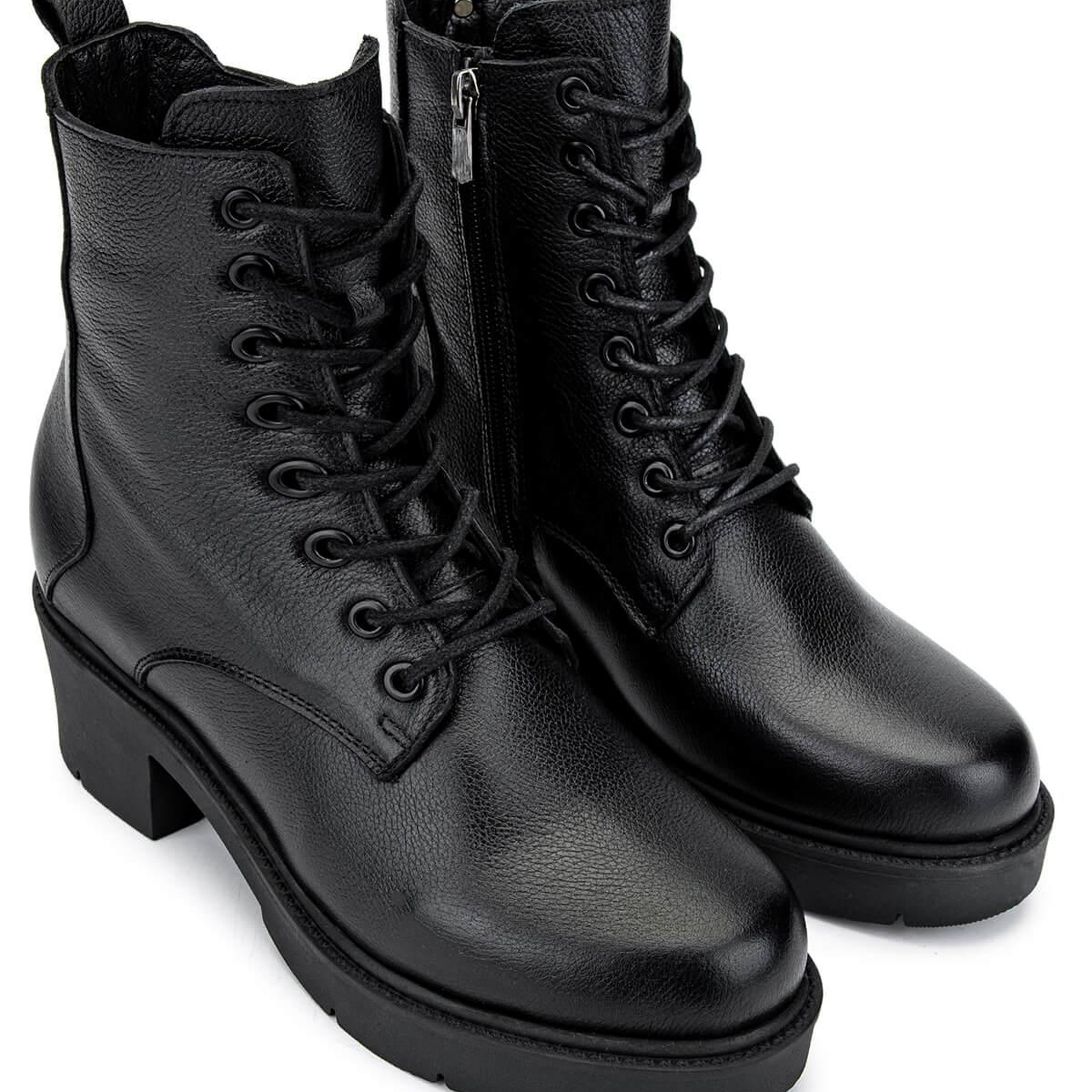 Tamer Tanca Kadın Hakiki Deri Siyah Deri Casual Bot