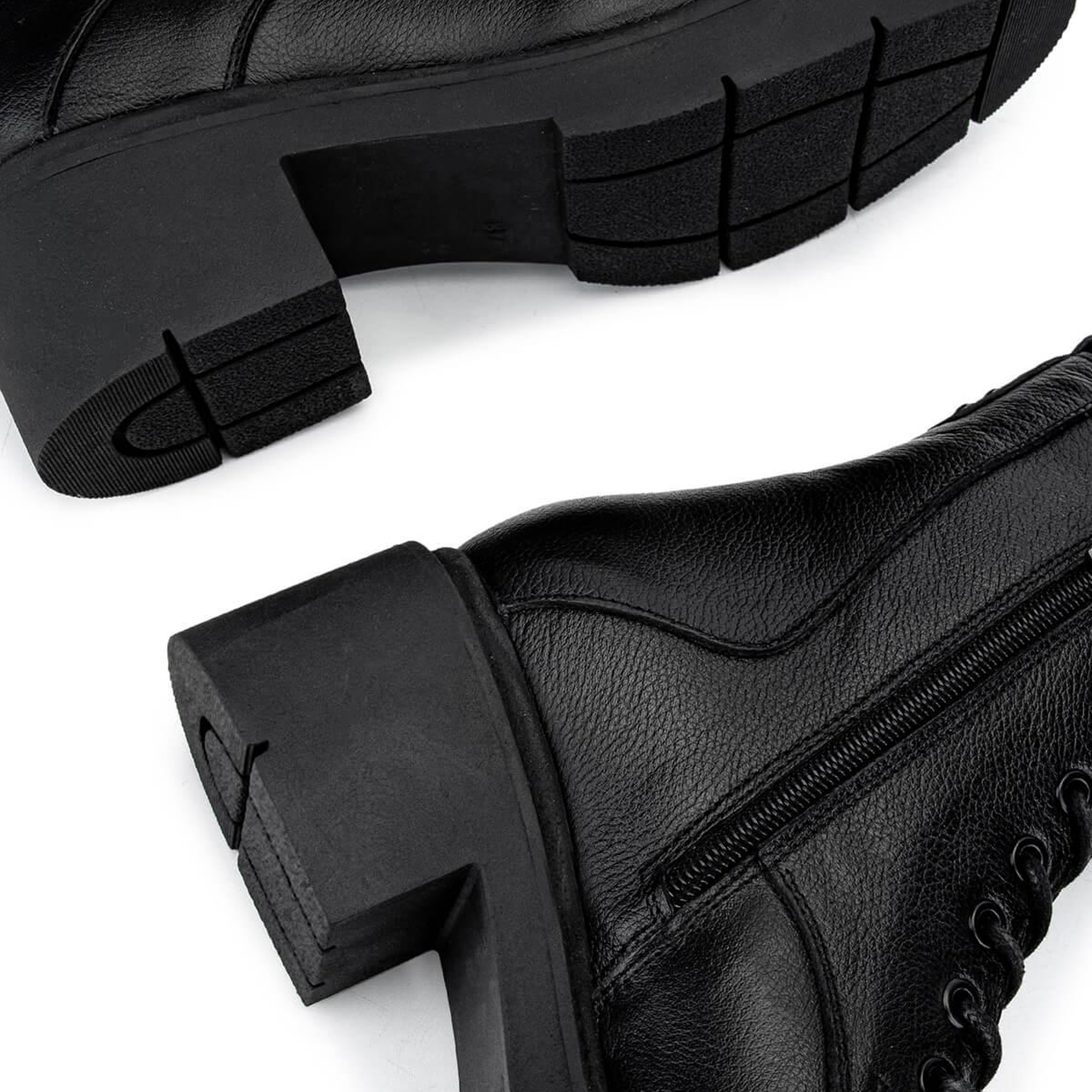 Tamer Tanca Kadın Hakiki Deri Siyah Deri Casual Bot