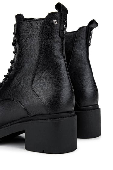  Tamer Tanca Kadın Hakiki Deri Siyah Deri Casual Bot