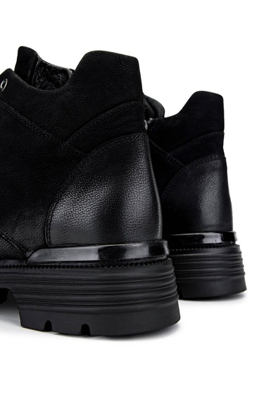  Tamer Tanca Kadın Hakiki Deri Siyah Nubuk Casual Bot