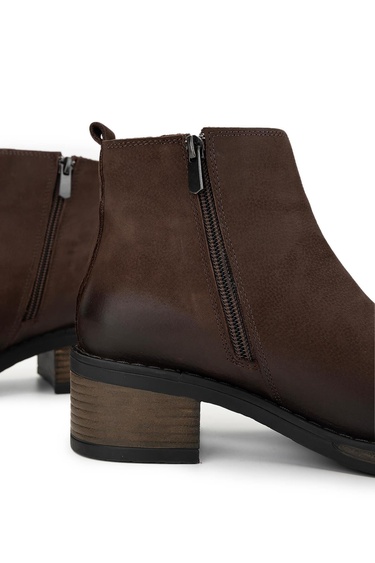  Tamer Tanca Kadın Hakiki Deri Kahverengi Nubuk Casual Bot