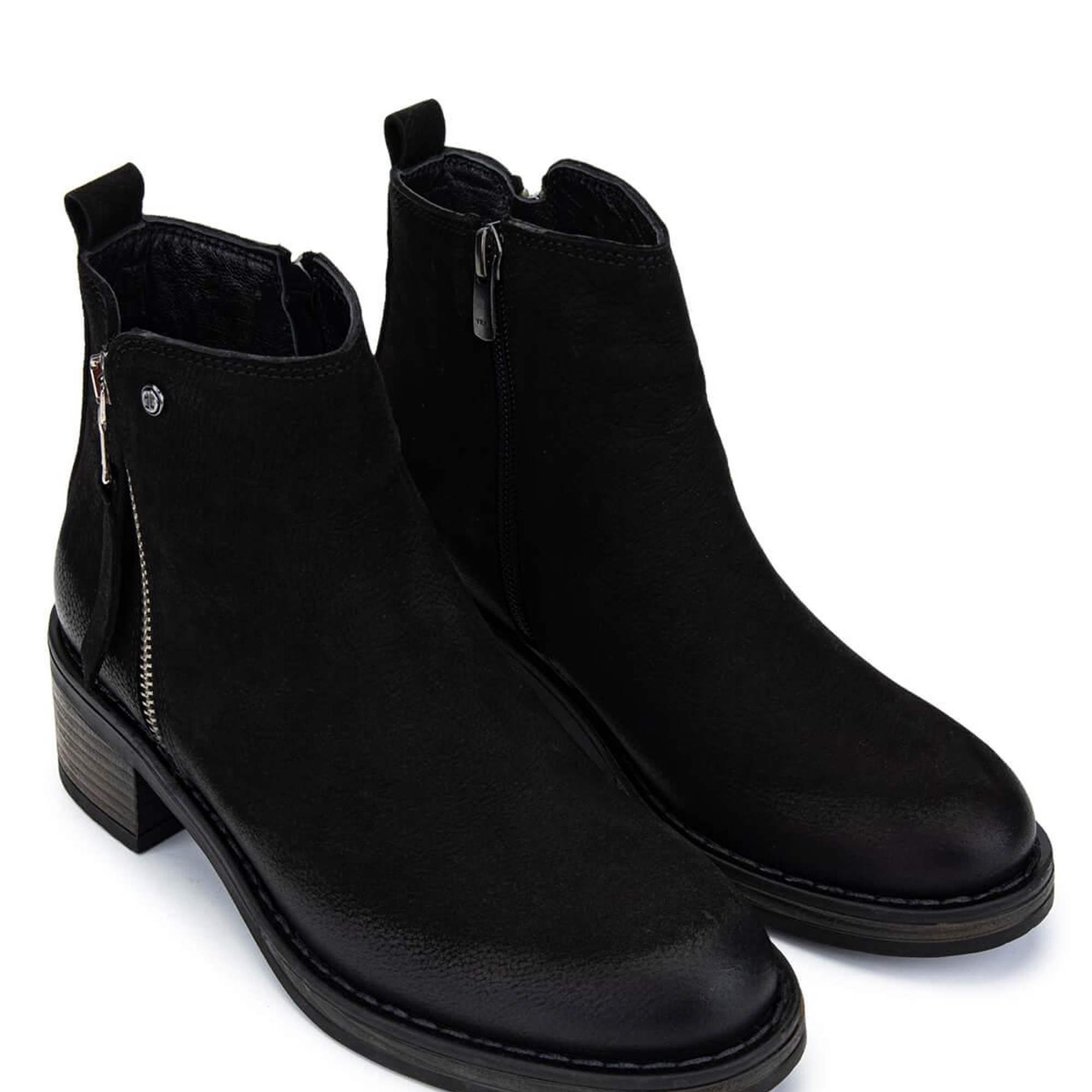 Tamer Tanca Kadın Hakiki Deri Siyah Nubuk Casual Bot