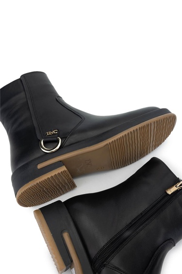  Tamer Tanca Kadın Hakiki Deri Siyah Deri Casual Bot