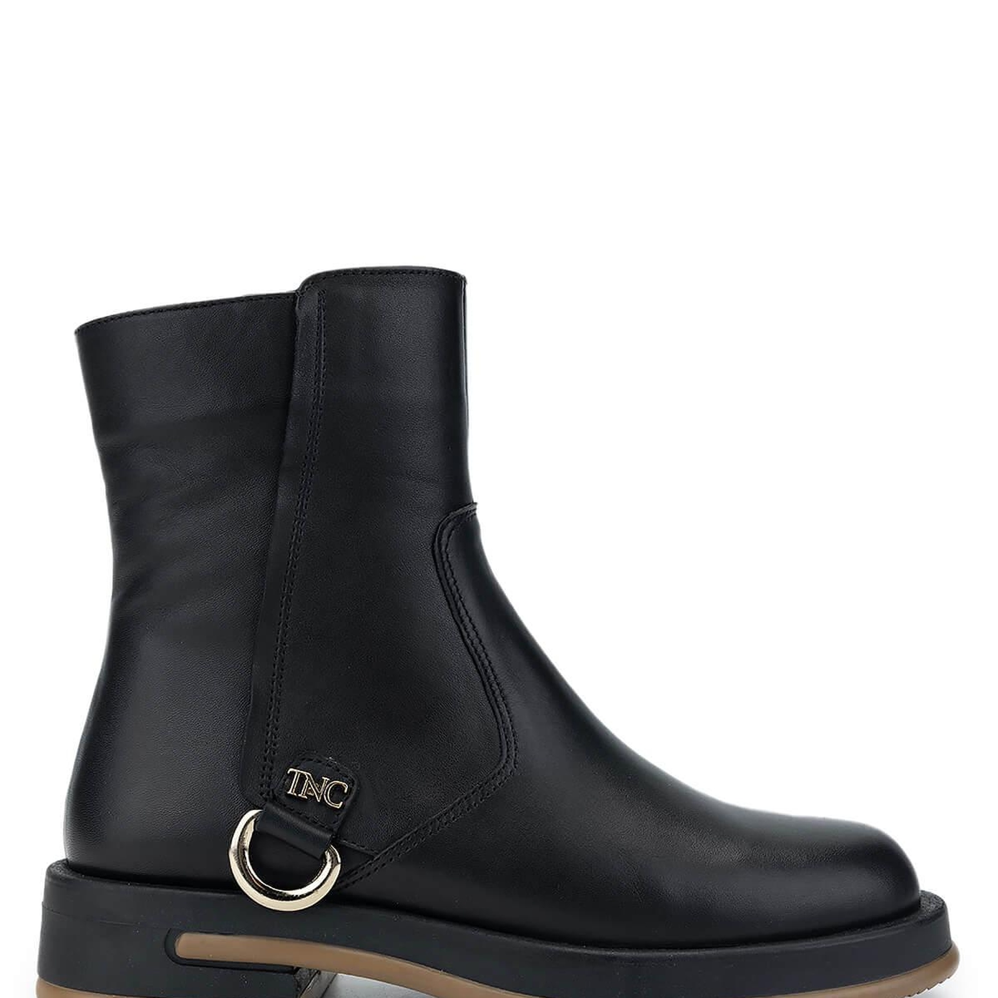 Tamer Tanca Kadın Hakiki Deri Siyah Deri Casual Bot