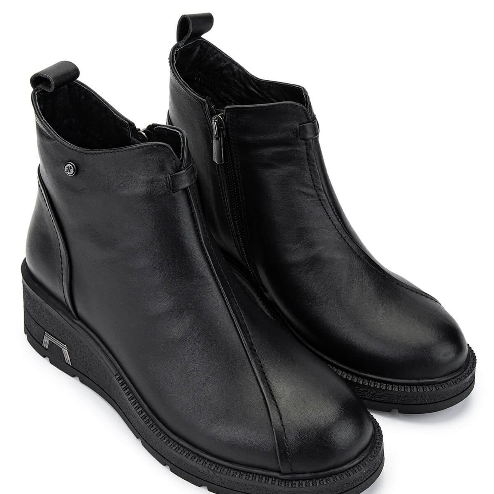 Tamer Tanca Kadın Hakiki Deri Siyah Deri Casual Bot