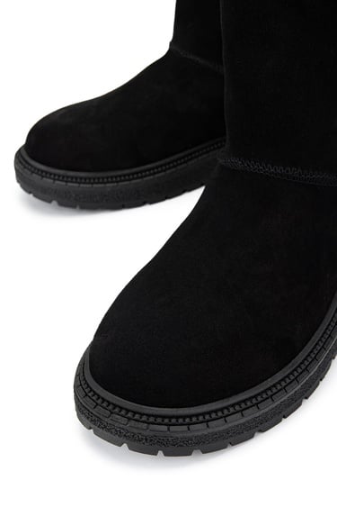  Tamer Tanca Kadın Hakiki Deri Siyah Süet Casual Bot