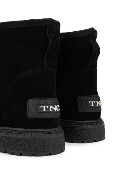  Tamer Tanca Kadın Hakiki Deri Siyah Süet Casual Bot